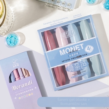 Fluorescencijski marker za označavanje, Four Seasons Monet Colors model, plastično kućište, 4 komada u kutiji