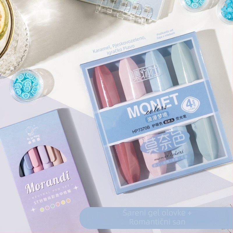 Fluorescencijski marker za označavanje, Four Seasons Monet Colors model, plastično kućište, 4 komada u kutiji