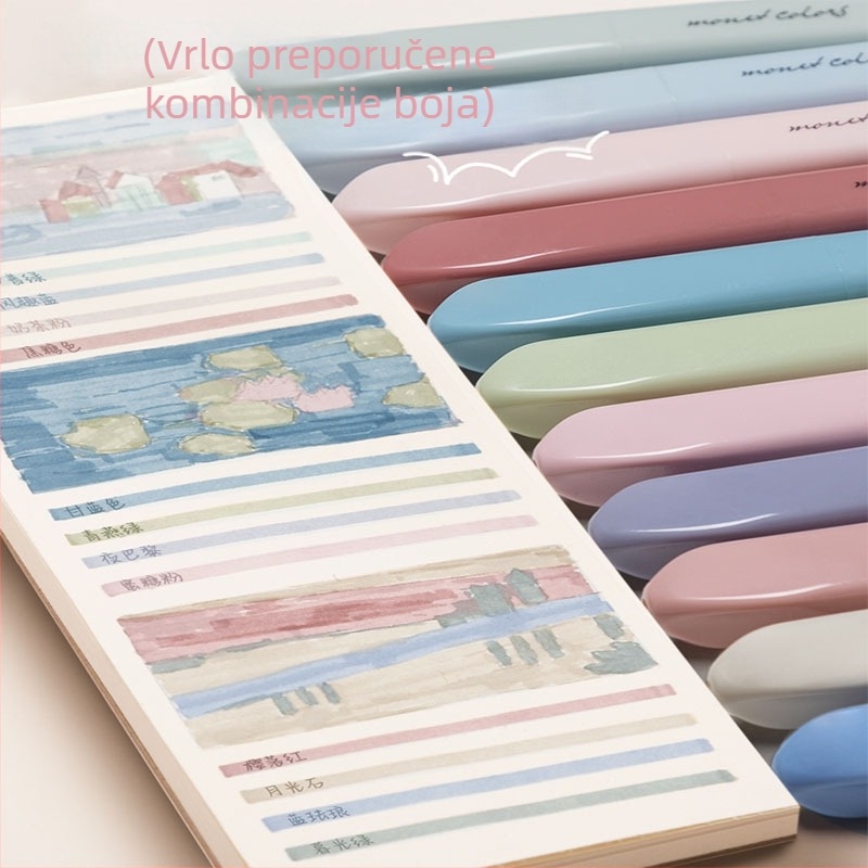 Fluorescencijski marker za označavanje, Four Seasons Monet Colors model, plastično kućište, 4 komada u kutiji