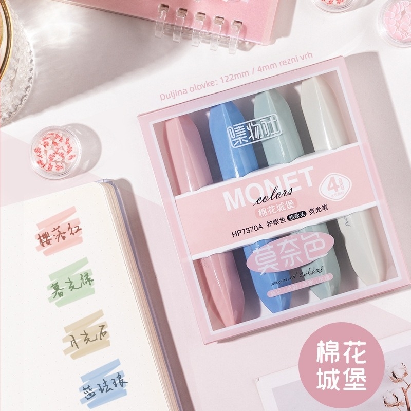 Fluorescencijski marker za označavanje, Four Seasons Monet Colors model, plastično kućište, 4 komada u kutiji