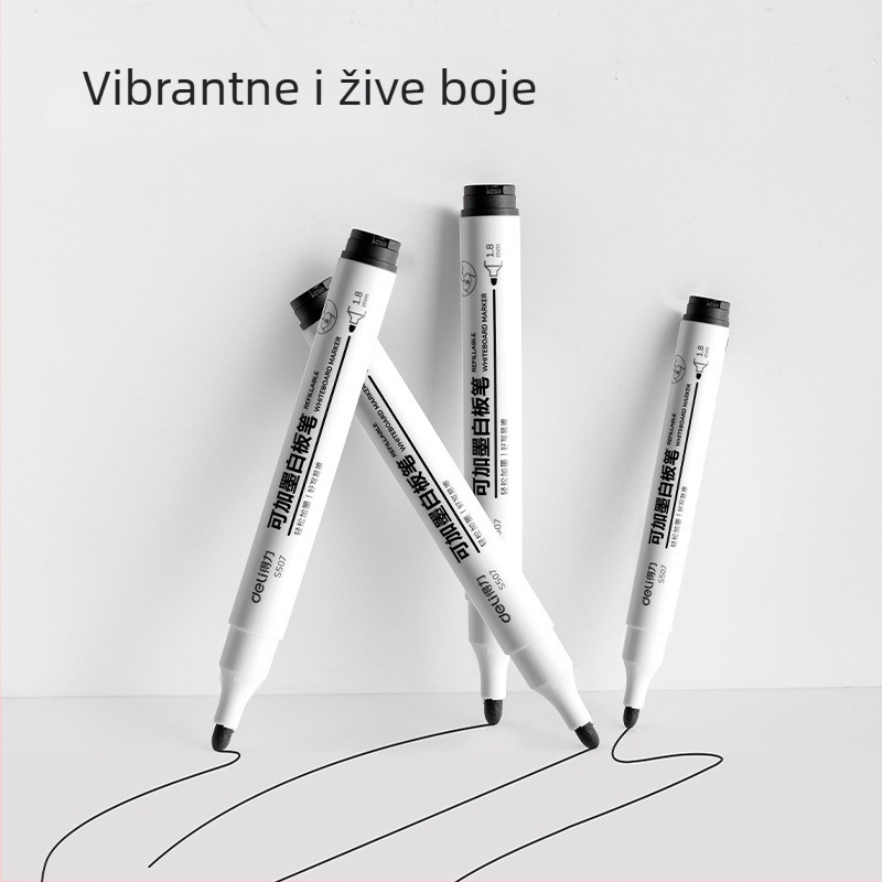 Deli S507 marker za bijelu ploču, vrh 1.8 mm, plastično kućište, 10 komada u pakiranju