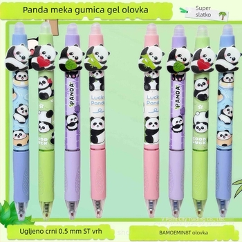 Panda olovka s tlačnim mehanizmom za brisanje, termički izbrisiva, mekano držanje, elegantan dizajn, namijenjena učenicima trećeg razreda osnovne škole