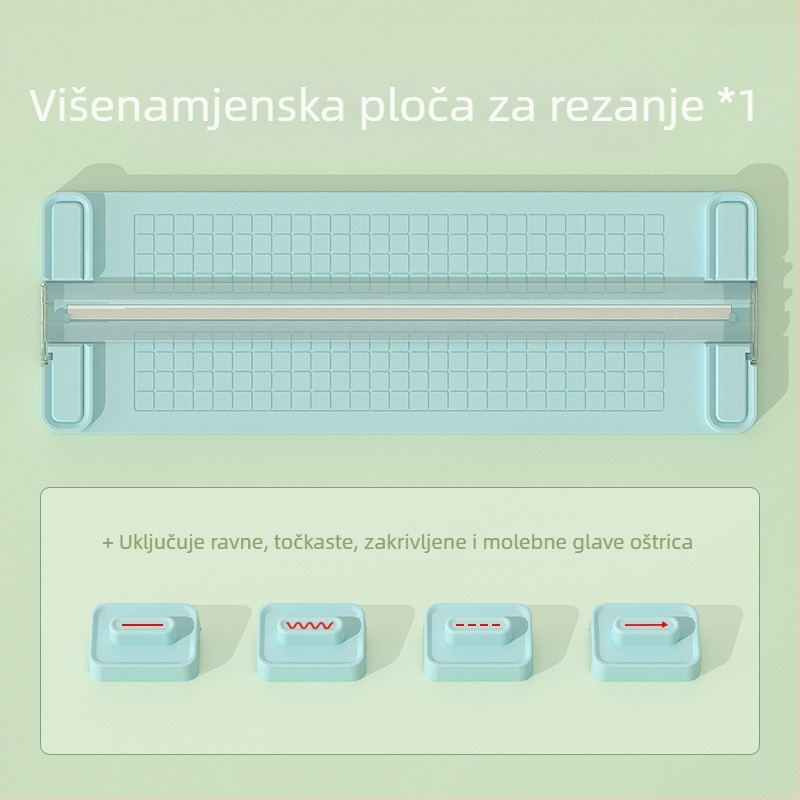 Križni 4-u-1 rezač papira, dvostrano rezanje, plastična konstrukcija, maksimalna veličina rezanja A4, branda No Worries