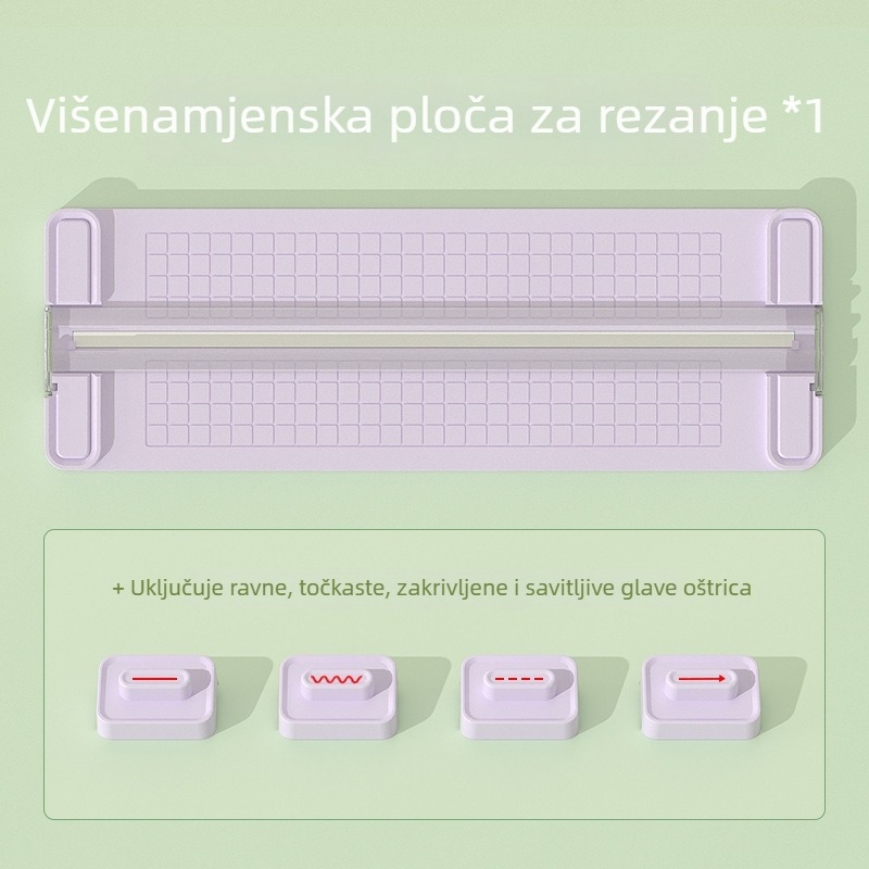 Križni 4-u-1 rezač papira, dvostrano rezanje, plastična konstrukcija, maksimalna veličina rezanja A4, branda No Worries