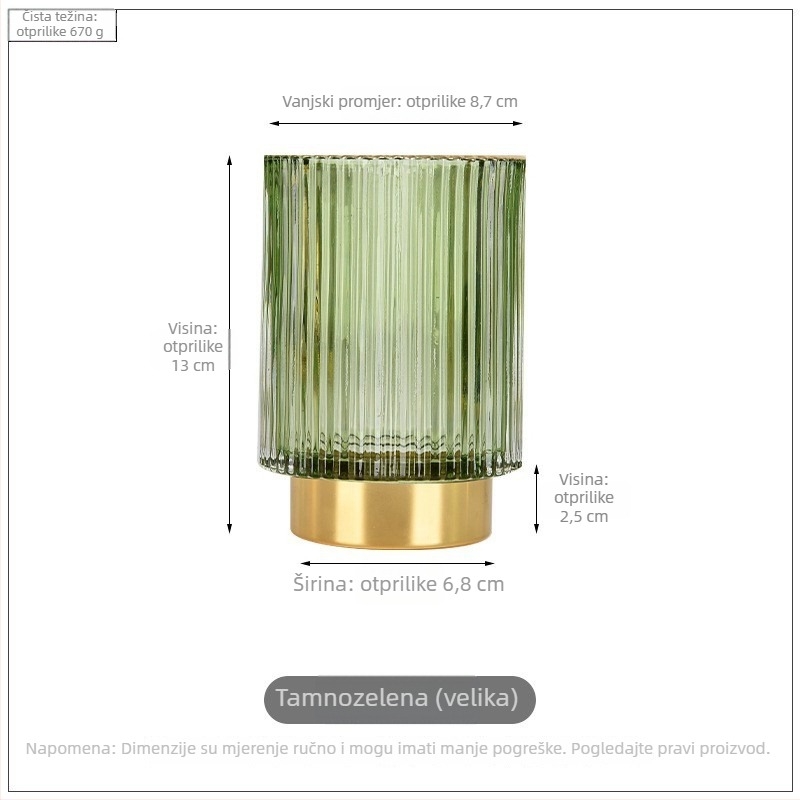 Stakleni držač za olovke i četkice, okruglog oblika, Nothing marka, model Brush Barrel 1000, bez logotipa, prilagodljiv