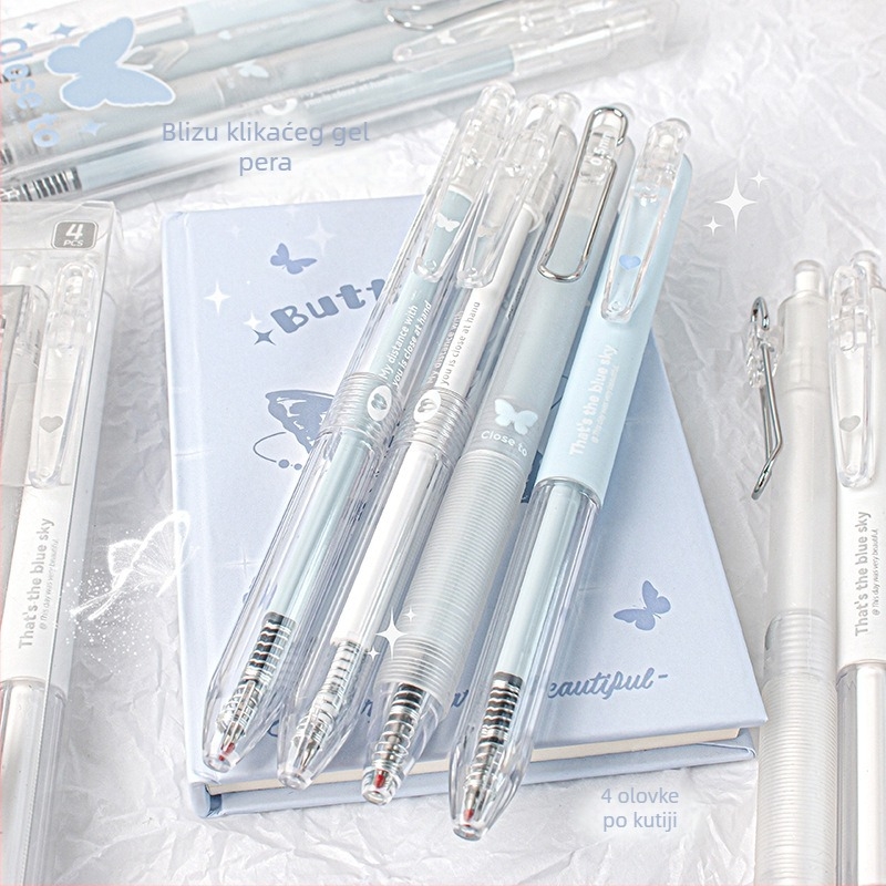 Chenjun gel olovka set (4 kom) – Summer Ice serija, plastično kućište, vrh od nehrđajućeg čelika