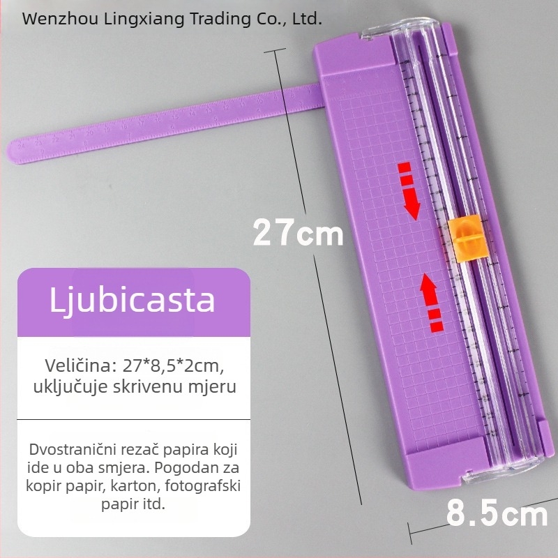 Lingxiang studentski origami rezač papira — višenamjenski rezač papira, plastično kućište, model 1, ručna zamjenjiva glava