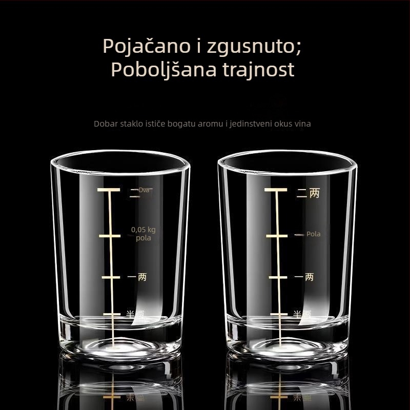 Čaša za žestoko piće od kaljenog stakla, kapacitet 1000 ml ili više, jednostavan stil