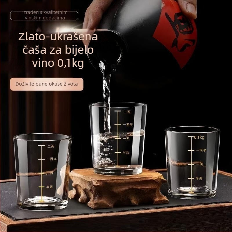 Čaša za žestoko piće od kaljenog stakla, kapacitet 1000 ml ili više, jednostavan stil