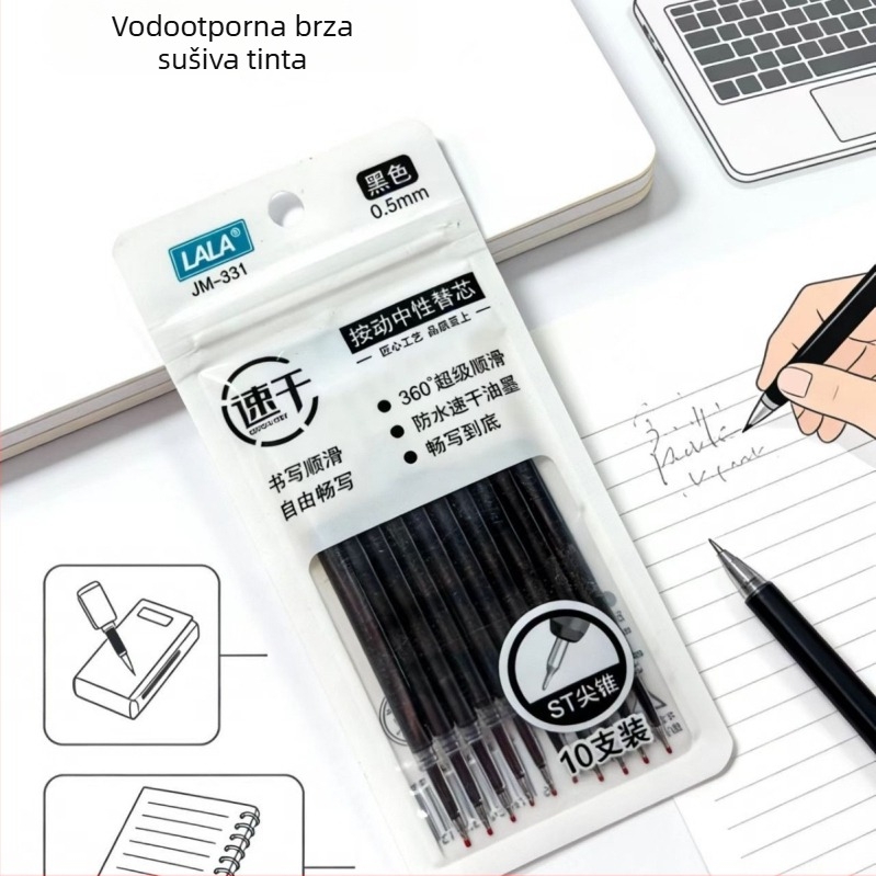 Refil za pero – LALA, 0,5 mm, standardni kapacitet, za neutralno pero, plastično kućište