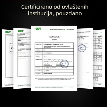 Rukavice protiv posjekotina, 5. razina, Yuhong, HPPR, pogodne za kuhinju, staklo, rukovanje, obradu drva, klanje, rezanje, radionice