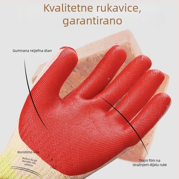 Originalne radne rukavice Wolf Line Notes, protuklizne, otporne na habanje, otporne na rezanje, gumene rukavice za gradilište
