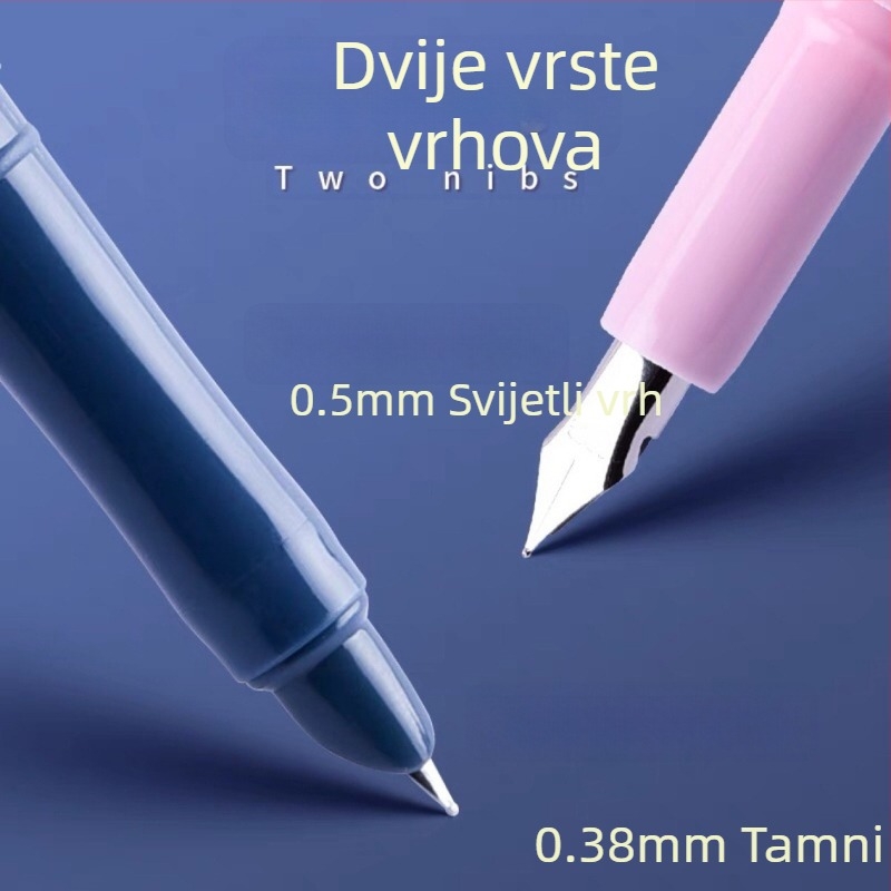 Plavo fontano pero za učenike osnovne škole s izmjenjivom tintom, set