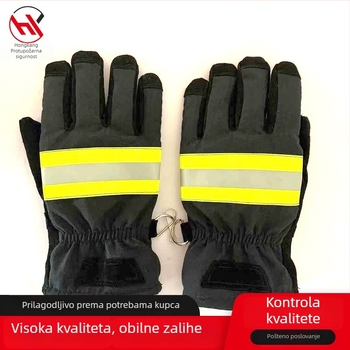 Hongkang vatrogasne rukavice, 17 tipova, otporne na vatru i rezanje, kratke s reflektirajućim trakama