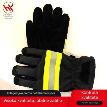 Hongkang vatrogasne rukavice, 17 tipova, otporne na vatru i rezanje, kratke s reflektirajućim trakama
