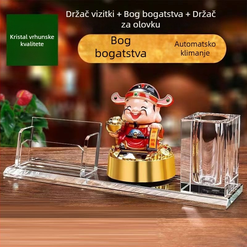 Kutija za vizitke za recepciju s poklopcem koji se naginje i držačem olovke – elegantna stolna dekoracija hotela