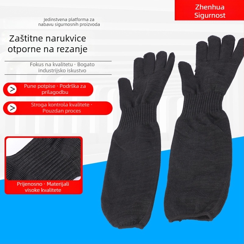 Zhenhua Security Zaštitne Narukvice Otporne na Rezanje s Čeličnom Žicom za Obradu Metala – Rukavice Otporne na Rezanje