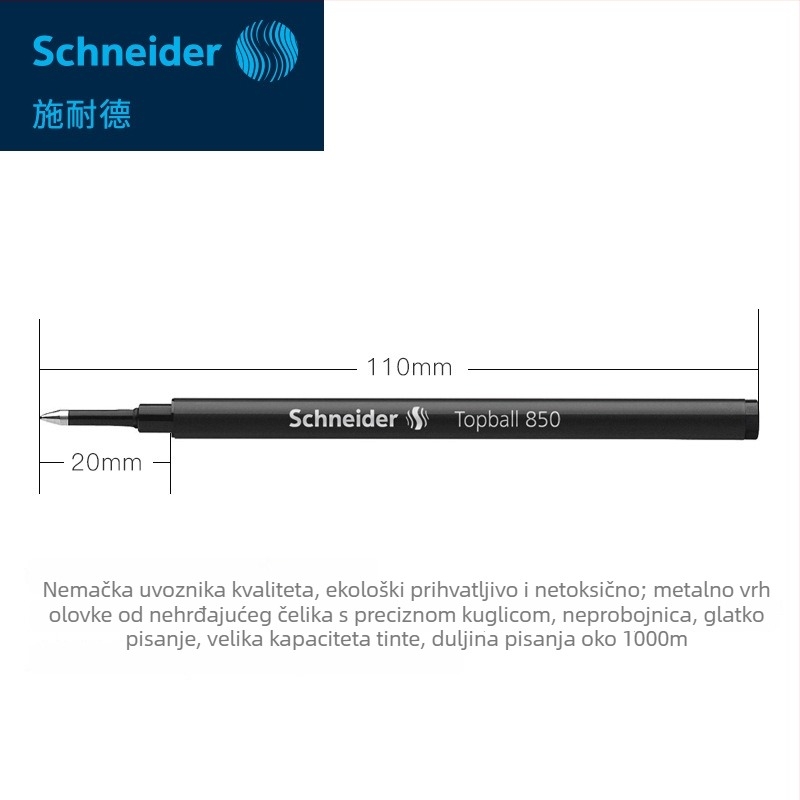 Schneider 850 neutralna nadopuna, plastična, 0,4 mm, za klasične neutralne kemijske olovke