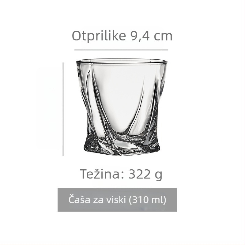 YuFeng kristalna čaša za whisky, europski stil, kapacitet 301–400 ml, Light Luxury Retro stil, prilagodba proizvodnje