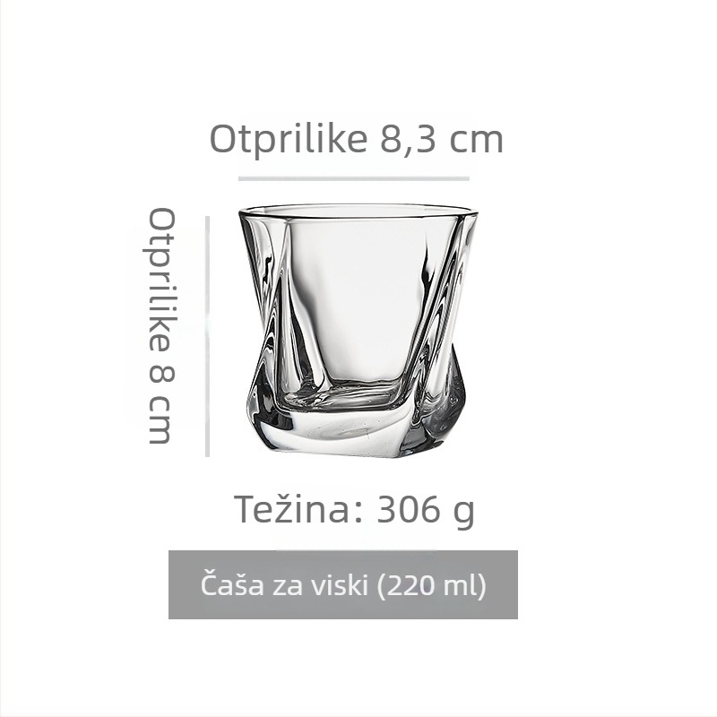 YuFeng kristalna čaša za whisky, europski stil, kapacitet 301–400 ml, Light Luxury Retro stil, prilagodba proizvodnje