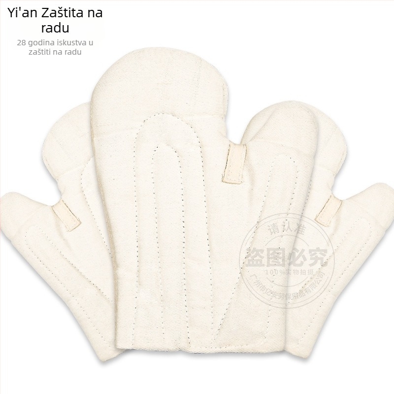 Ostrich Industrijske zaštitne rukavice otporne na visoke temperature i rezanje, s pamukom podstavljene, quilt twill platno, za pećnice, kotlove i rad pri visokim temperaturama