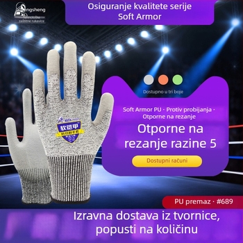 Rukavice otporne na rezanje i probijanje, razina 5, za rezanje mesa, preradu stakla i drvodjelstvo
