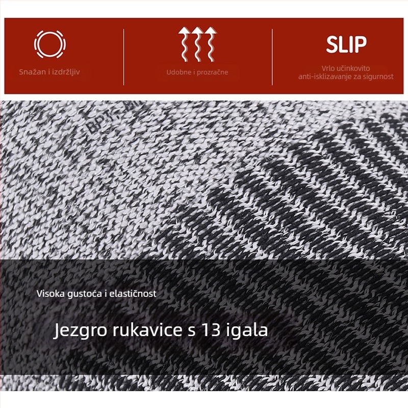 Rukavice za otpor rezanju na razini 5, Ultra-fina pjena nitrila, HPPE + Frosted nitrile, Protuklizne, Otporne na ulje