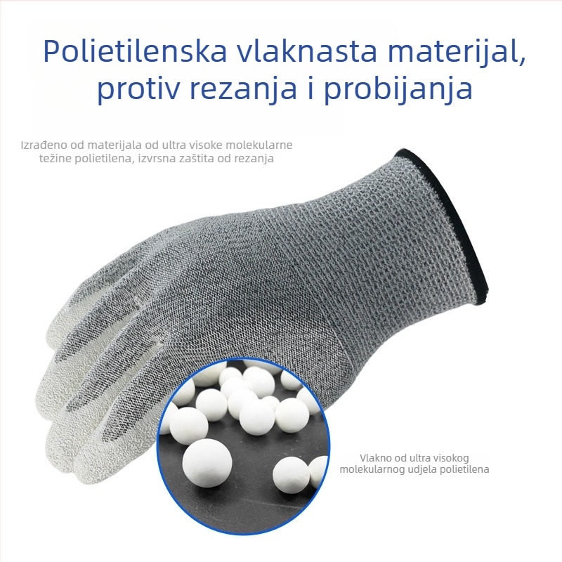 Pufite rukavice od polietilenskih vlakana protiv rezanja i probijanja, protuklizne, otporne na ulje i habanje (rezanje, probijanje, protuklizno, otporno na ulje, habanje)