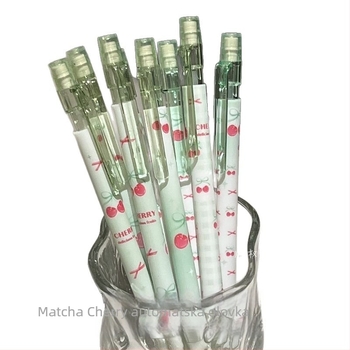 Matcha Cherry automatska mehanička olovka 0.5 mm, Ins stil, za učenike, otporno grafitno jezgro