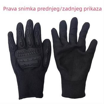 Taktične rukavice protiv rezanja – Trening, Otporne na habanje, Protuklizne, S mogućnošću dodira zaslona, Rukavice s punim prstima (Materijal: HPPE + nitrogen scrub + TPR; Upotreba: taktički trening, zaštita od rezanja, upravljanje redom)