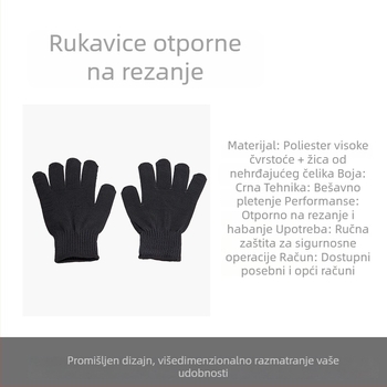 Rukavice otporne na rezanje razine 5 od čeličnog žice – za sigurnosnu službu, samoodbranu i višestruku uporabu