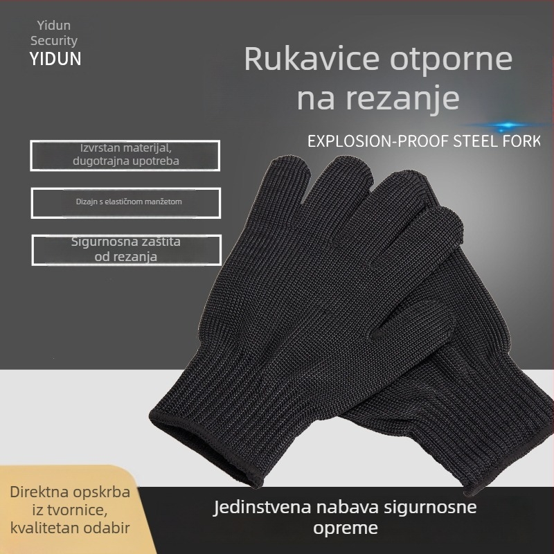 Rukavice otporne na rezanje razine 5 od čeličnog žice – za sigurnosnu službu, samoodbranu i višestruku uporabu