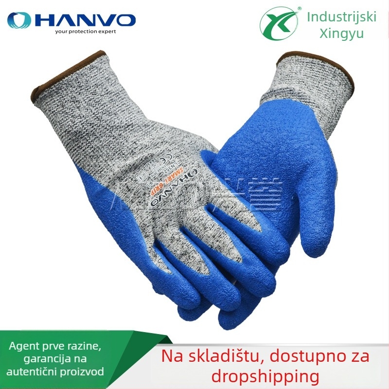Rukavice otporne na rez HPPE visokoučinkoviti polimer, razina 5, za obradu stakla, tanke i fleksibilne, protuklizne