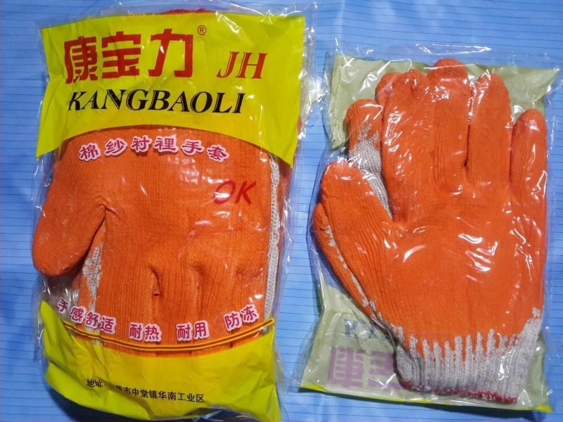 Rukavice s ljepilom za premaz, s pamukovim vlaknom, otporne na habanje, otporne na rezanje, duljina 200 mm, težina 0,38