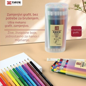 Obojene olovke Tianzhuohao pen, plastično kućište, prijenosno