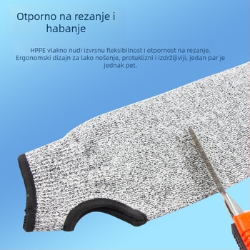 Qin Sail HPPE rukav za zaštitu ruke, razina 5, otporan na rezanje – za vrtne poslove i rad na otvorenom