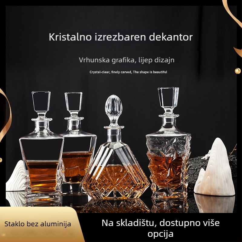 Staklene boce za vino, set od 5 komada s čepom, kapacitet 701–800 ml, prilagodljivo tiskanje logotipa
