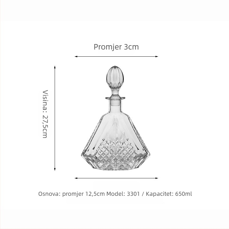 Staklene boce za vino, set od 5 komada s čepom, kapacitet 701–800 ml, prilagodljivo tiskanje logotipa