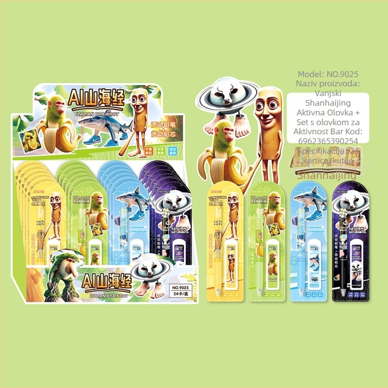 Set mehaničkih olovaka, karikatura dizajn, model 9025, plastično kućište, za pisanje, poklon za rođendan