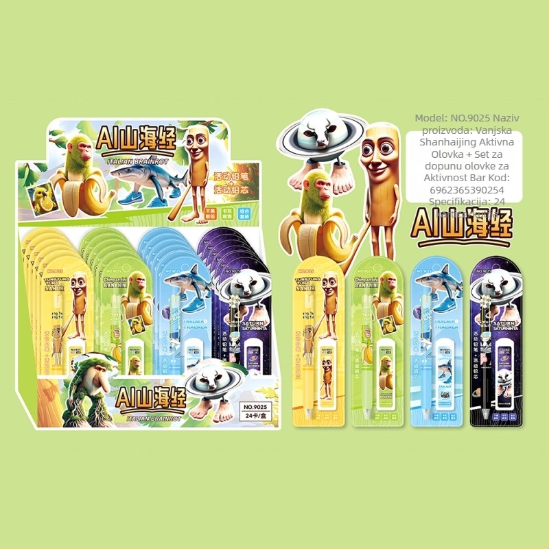 Set mehaničkih olovaka, karikatura dizajn, model 9025, plastično kućište, za pisanje, poklon za rođendan