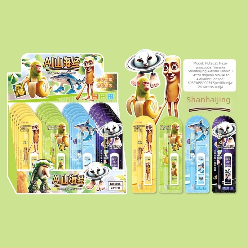 Set mehaničkih olovaka, karikatura dizajn, model 9025, plastično kućište, za pisanje, poklon za rođendan