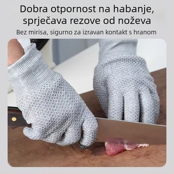 Rukavice protiv porezotine za obradu hrane, PE materijal, zaštita ruku pri rezanju