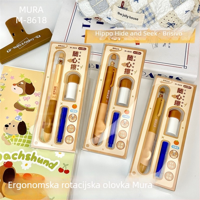 Mule 8618 fountain pen, EF nib, plastično kućište, sustav tinte u vrećici, pojedinačno pakirano uz izložbenu kutiju