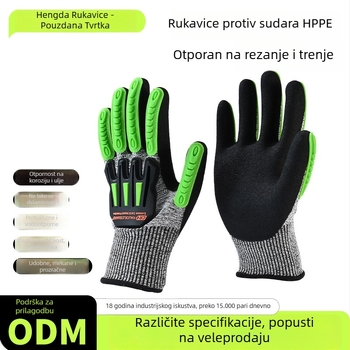 Hengda zaštitne rukavice za biciklizam i industrijsku uporabu – otporne na rez, otpornost na udarce, protuklizne, 200 g