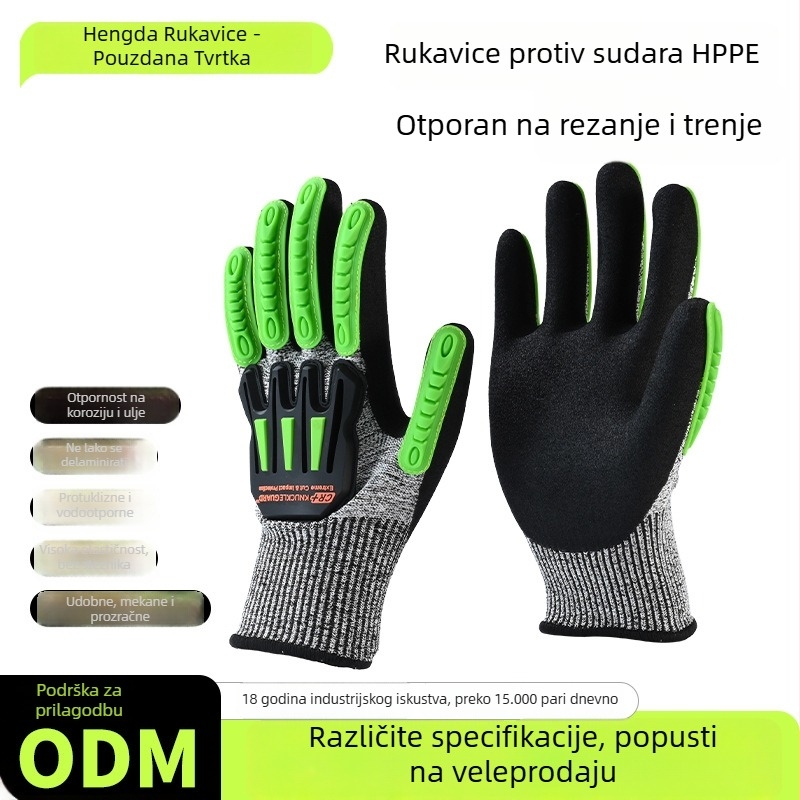 Hengda zaštitne rukavice za biciklizam i industrijsku uporabu – otporne na rez, otpornost na udarce, protuklizne, 200 g