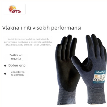 ATG44-3745 PVC rukavice otporne na rez, ultra-tanke, otporne na habanje i ulje, s fleksibilnim gripom