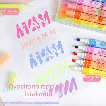 Dvostrani izbrisivi marker za označavanje, plastično kućište, modeli HD47/HD57/HD24, PET kutija pakiranja, Good day