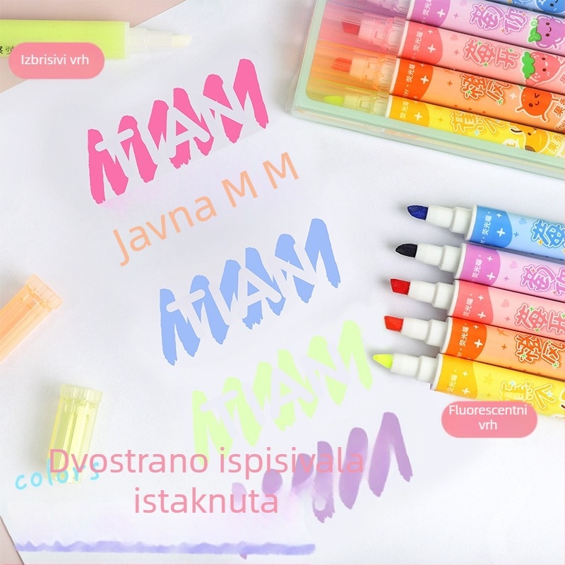 Dvostrani izbrisivi marker za označavanje, plastično kućište, modeli HD47/HD57/HD24, PET kutija pakiranja, Good day