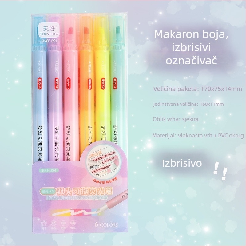 Dvostrani izbrisivi marker za označavanje, plastično kućište, modeli HD47/HD57/HD24, PET kutija pakiranja, Good day