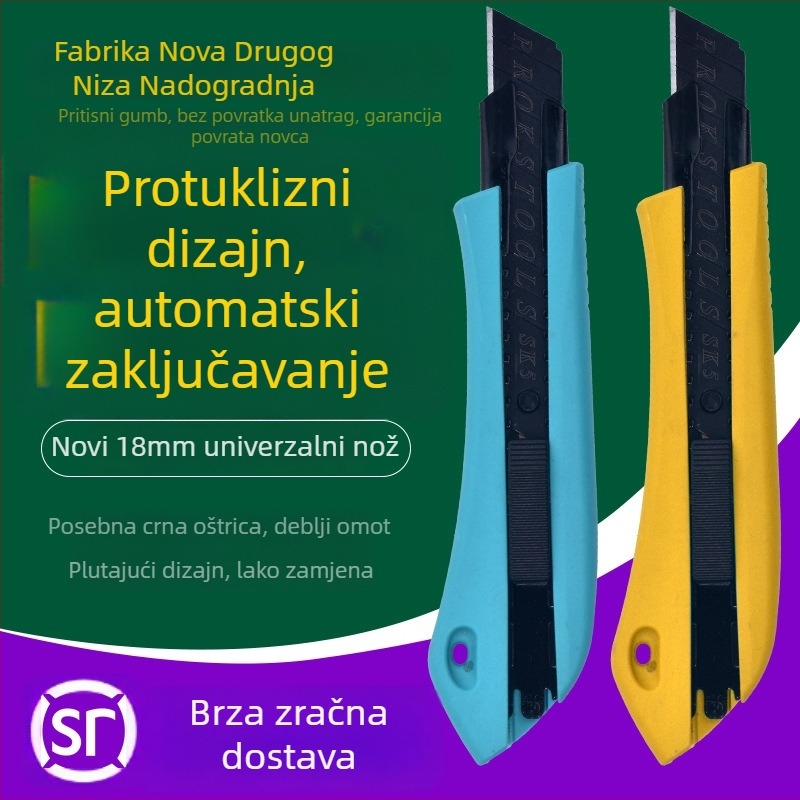 Nož za tapete – debljina oštrice 18 mm, ABS tijelo, XF-A01, 75 g